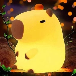 Luminária de Mesa Touch Capivara - Recarregável - Presente Criativo