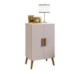 Armário Multiuso Cali - Mdf Base Madeira com 2 Portas - Off Wite - 3