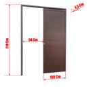 Ver imagem 4 de Porta de Correr Suspensa Lambril Esq L.25 Marrom Corten 210x100 Brimak