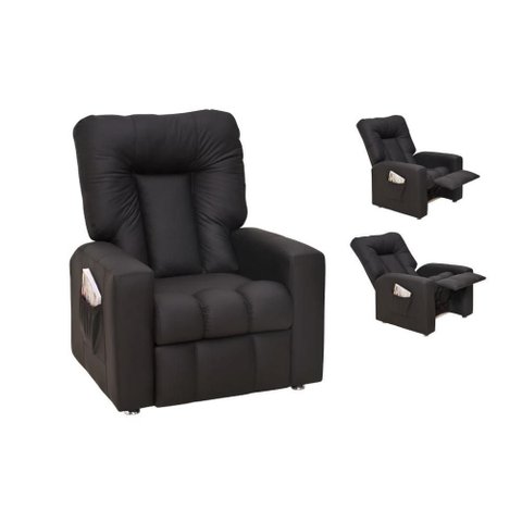 Poltrona do Papai Reclinável Pallas Matrix Cor:sintetico Preto