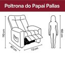 Ver imagem 3 de Poltrona do Papai Reclinável Pallas Matrix Cor:sintetico Preto
