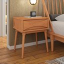 Ver imagem 3 de Cama de Solteiro + 1 Mesa de Cabeceira Nordik Marrom/Caramel