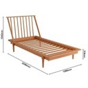 Ver imagem 4 de Cama de Solteiro + 1 Mesa de Cabeceira Nordik Marrom/Caramel