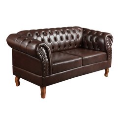 Conjunto Sofá Chesterfield 2 Lugares 2 Poltronas Dom Pedro - 4