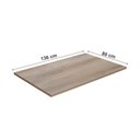 Ver imagem 7 de Conjunto Jade Flex 1,36m Tampo Laminado com 6 Cadeiras Marrom/Preto Fosco/Bege/Carvalho