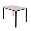 Ver imagem 6 de Conjunto Jade Flex 1,36m Tampo Laminado com 6 Cadeiras Marrom/Preto Fosco/Bege/Carvalho