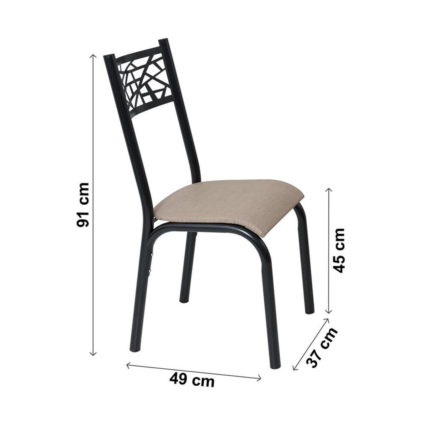 Conjunto Jade Flex 1,36m Tampo Laminado com 6 Cadeiras - 5