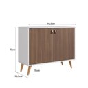 Ver imagem 3 de Aparador Buffet Retrô com 2 Portas Branco Freijó