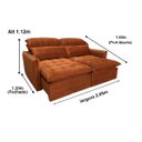 Ver imagem 5 de Sofá Retrátil Reclinável Leticia Varias Cores e Tamanhos Cor:terracota;tamanho:2,05m