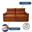 Ver imagem 3 de Sofá Retrátil Reclinável Leticia Varias Cores e Tamanhos Cor:terracota;tamanho:2,05m