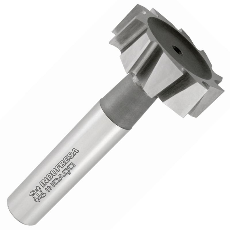 Fresa para Rasgo de Chaveta Haste Cilíndrica, Dentes Cruzados Tipo Woodruff - Med. 22,5 X 4,0mm - Di - 1