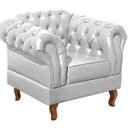 Ver imagem 5 de Conjunto Sofá Chesterfield Lugares 2 Poltronas Dom Pedro Courissimo Branco