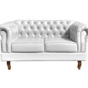 Ver imagem 4 de Conjunto Sofá Chesterfield Lugares 2 Poltronas Dom Pedro Courissimo Branco