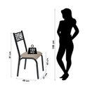 Ver imagem 3 de Conjunto Jade Flex 1,10m Tampo Laminado com 4 Cadeiras Marrom/Preto Fosco/Bege/Amendoa