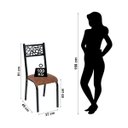 Ver imagem 3 de Conjunto Jade Flex 1,10m Tampo Laminado com 4 Cadeiras Marrom/Preto Fosco/Caramelo/Amendoa
