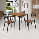 Ver imagem 6 de Conjunto Jade Flex 1,10m Tampo Laminado com 4 Cadeiras Marrom/Preto Fosco/Caramelo/Amendoa