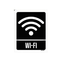Placa Sinalização Wifi 27X35 - 1