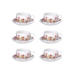 Jogo de 6 Xícaras Chá Le Jardin 160 ml Porcelana - Haüskraft JGCH062 - 1