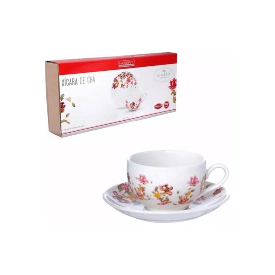 Jogo de 6 Xícaras Chá Le Jardin 160 ml Porcelana - Haüskraft JGCH062 - 3