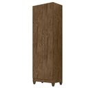 Ver imagem 5 de Guarda Roupa Solteiro Sobral com Espelho e Armário Multiuso New Íris Castanho Wood - Moval