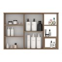 Ver imagem 5 de Espelheira para Banheiro CR10180 2 Portas 8 Prateleiras MDF 100cm Café Multimóveis
