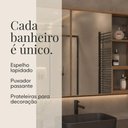 Ver imagem 2 de Espelheira para Banheiro CR10180 2 Portas 8 Prateleiras MDF 100cm Café Multimóveis