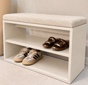Ver imagem 2 de Banco Organizador Duo Space 100% MDF com Assento Estofado - Robusto e Sofisticado