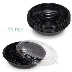 Kit C/100 Embalagem Descartável Delivery Para Udon e Sopas