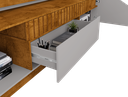 Ver mais imagens de Estante Ripado para TV até 75 Polegadas MDF 210CMX186CM 1 Gaveta 2 Portas Marrom