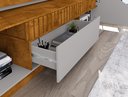 Ver imagem 7 de Estante Ripado para TV até 75 Polegadas MDF 210CMX186CM 1 Gaveta 2 Portas Marrom