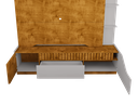 Ver imagem 4 de Estante Ripado para TV até 75 Polegadas MDF 210CMX186CM 1 Gaveta 2 Portas Marrom