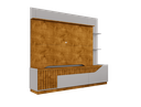 Ver imagem 2 de Estante Ripado para TV até 75 Polegadas MDF 210CMX186CM 1 Gaveta 2 Portas Marrom