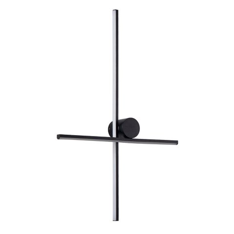 Arandela de Parede Led Nien 3000k Bivolt 60x40cm Metal, Alumínio e Silicone Preto - Nordecor 2936