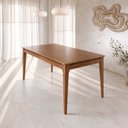 Ver imagem 1 de Mesa de Jantar Addar 135cm para 4 Lugares – Base em Madeira Maciça e Tampo MDF Canella