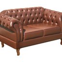 Ver imagem 2 de Conjunto Sofá Chesterfield Lugares 2 Poltronas Dom Pedro Cobre Caramelo