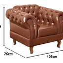 Ver imagem 5 de Conjunto Sofá Chesterfield Lugares 2 Poltronas Dom Pedro Cobre Caramelo