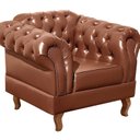 Ver imagem 4 de Conjunto Sofá Chesterfield Lugares 2 Poltronas Dom Pedro Cobre Caramelo