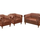 Ver imagem 1 de Conjunto Sofá Chesterfield Lugares 2 Poltronas Dom Pedro Cobre Caramelo