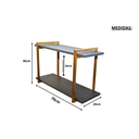 Ver imagem 2 de Nicho DUPLO metalon 70X20 CINZA ESCURO/DOURADO METALICO 02