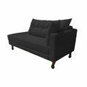 Ver imagem 2 de Divã Recamier Troya 2,00 Cm Lado Direito Suede Preto