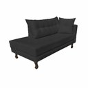 Ver imagem 3 de Divã Recamier Troya 2,00 Cm Lado Direito Suede Preto