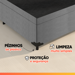 Cama Box com Baú Casal com 38cm de Altura com Pé Prince - 6 Cama Box com Baú Casal com 38cm de Altura com Pé Prince - 6