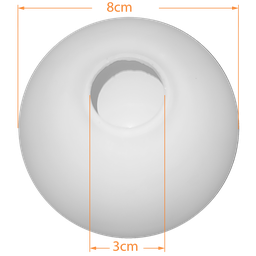 Globo Bolinha Vidro Branco Leitoso Fosco sem Colar 03x08 - 2