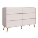 Ver imagem 2 de Cômoda 6 Gavetas Linha Curve 144cm Bege Dunas- Completa Móveis