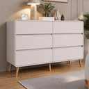Ver imagem 1 de Cômoda 6 Gavetas Linha Curve 144cm Bege Dunas- Completa Móveis