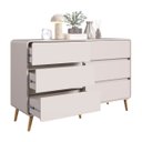 Ver imagem 3 de Cômoda 6 Gavetas Linha Curve 144cm Bege Dunas- Completa Móveis