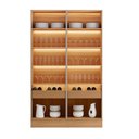 Ver imagem 3 de Cristaleira Allure Linea 4 Portas com Rodapé e Led 100% Mdf Jequitiba/gris Fosco