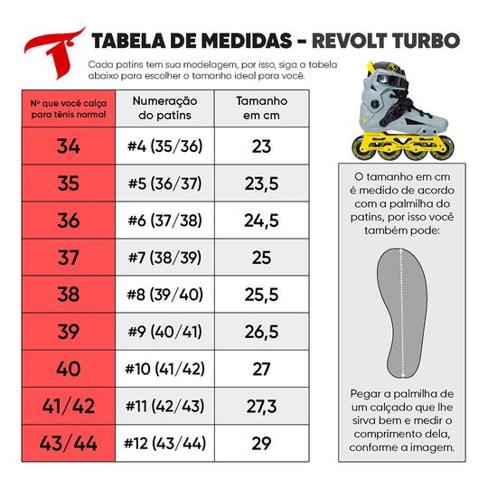 PATINS INLINE FREESTYLE TRAXART REVOLT TURBO - CINZA / AMARELO - 5