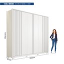 Ver imagem 4 de Guarda-Roupa Casal Suburban Ripado 6 Portas 6 Gavetas e Pés Espresso Móveis Branco/Fosco