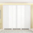 Ver imagem 2 de Guarda-Roupa Casal Suburban Ripado 6 Portas 6 Gavetas e Pés Espresso Móveis Branco/Fosco